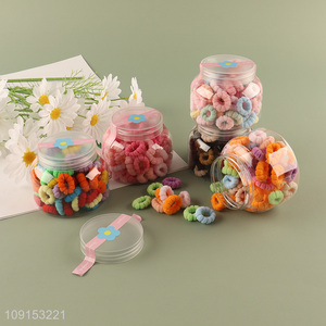 Hot Sale 100PCS Small Hair Ties Fluffy Elastic Ponytail Holders for Kids