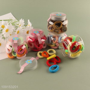 High Quality 25PCS Colorful Hair Ties Elastic Ponytail Holders for Women