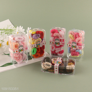 New Product 20PCS Fluffy Hair Ties Elastic Ponytail Holders for Kids Girls