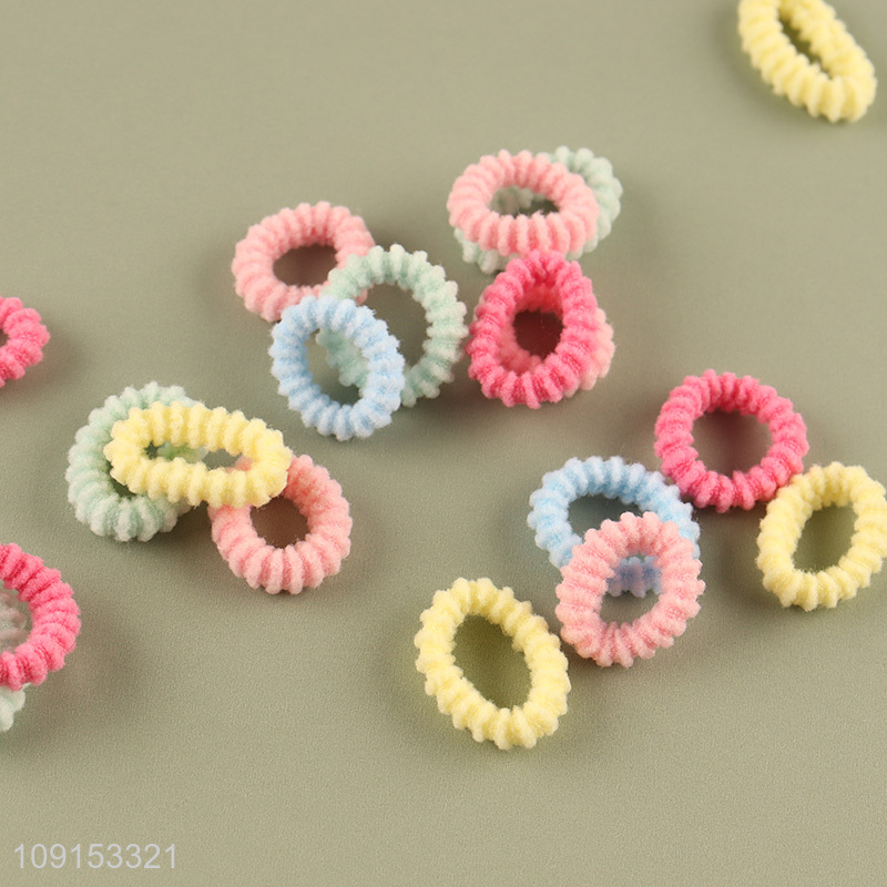 Factory Price 100PCS Small Hair Ties Fluffy Elastic Ponytail Holders for Kids