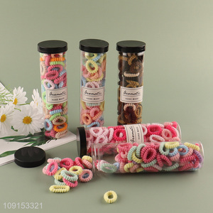 Factory Price 100PCS Small Hair Ties Fluffy Elastic Ponytail Holders for Kids