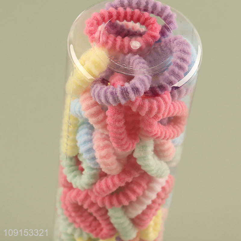 Factory Price 100PCS Small Hair Ties Fluffy Elastic Ponytail Holders for Kids