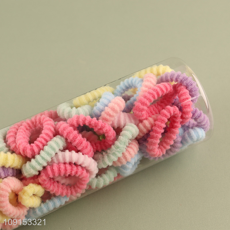 Factory Price 100PCS Small Hair Ties Fluffy Elastic Ponytail Holders for Kids