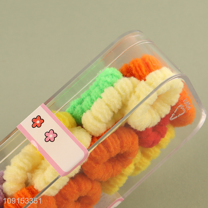 New Product 20PCS Fluffy Hair Ties Elastic Ponytail Holders for Kids Girls