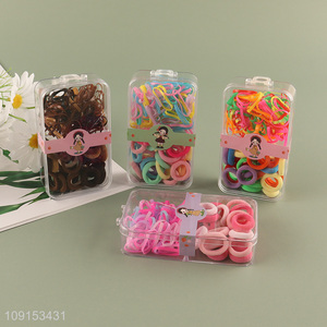 High Quality Colorful Elastic Hair Ties Rubber Hair Bands for Kids