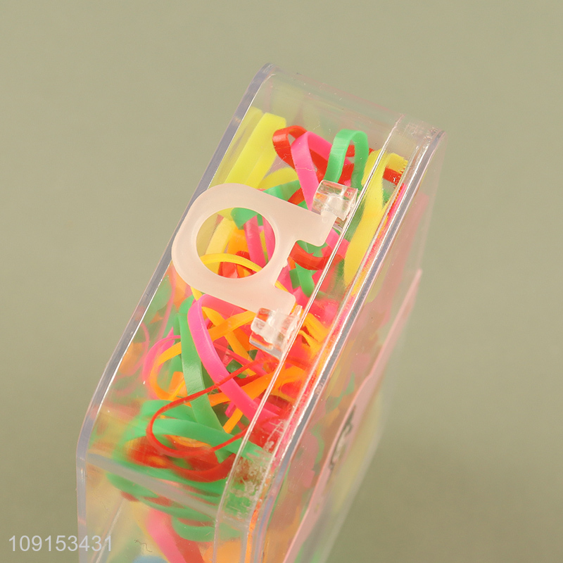 High Quality Colorful Elastic Hair Ties Rubber Hair Bands for Kids