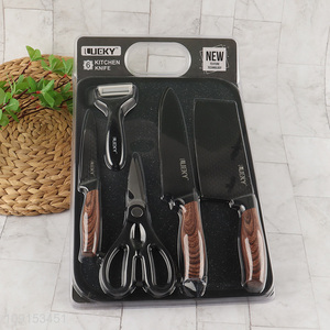 Good Quality 6-Piece Super Sharp Kitchen Knife Set with Ergonomic Handles