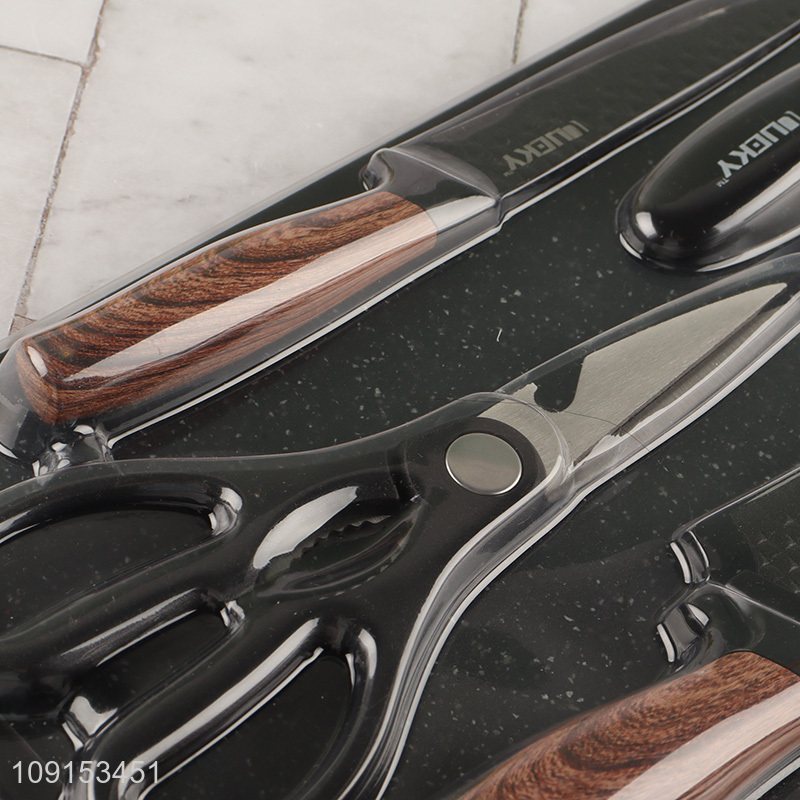 Good Quality 6-Piece Super Sharp Kitchen Knife Set with Ergonomic Handles