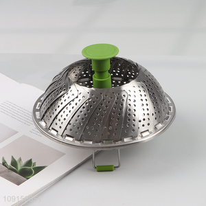 Top selling stainless steel folding kitchen steamer basket wholesale