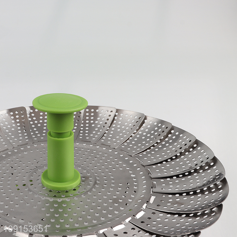 Top selling stainless steel folding kitchen steamer basket wholesale