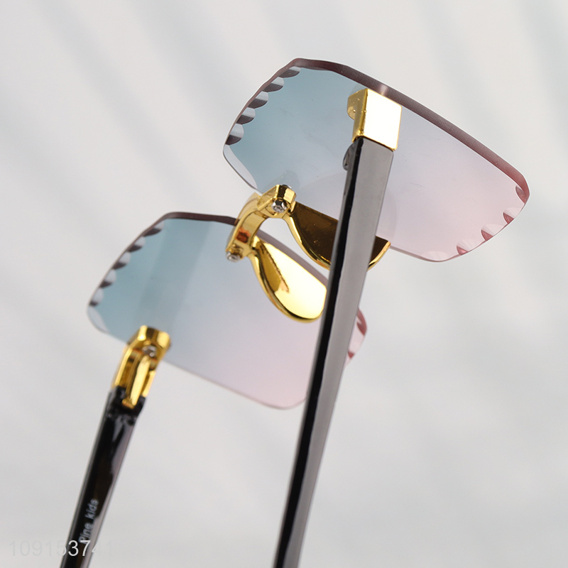 New Product Rimless Rectangle Sunglasses Polarized Sunglasses for Driving