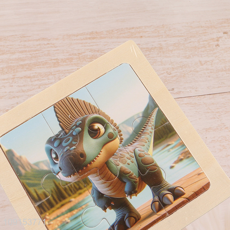 China products dinosaur series wooden puzzle toys for children
