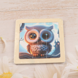 Hot selling animal series non-toxic wooden puzzle toys for children