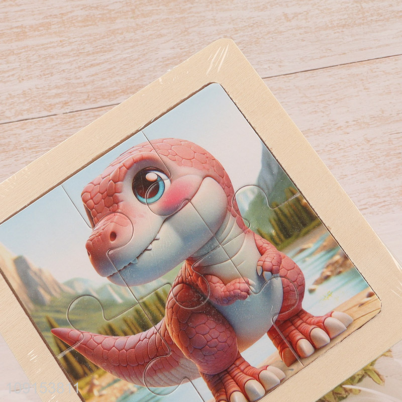 Hot items non-toxic children dinosaur wooden puzzle toys