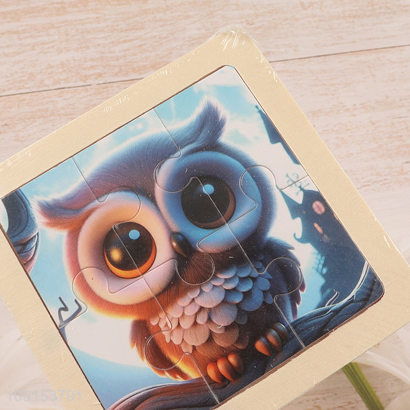 Hot selling animal series non-toxic wooden puzzle toys for children