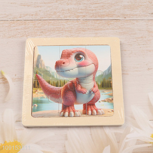 Hot items non-toxic children dinosaur wooden puzzle toys