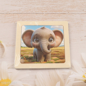 Low price elephant pattern non-toxic wooden puzzle toys jigsaw toys