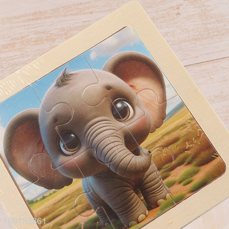 Low price elephant pattern non-toxic wooden puzzle toys jigsaw toys