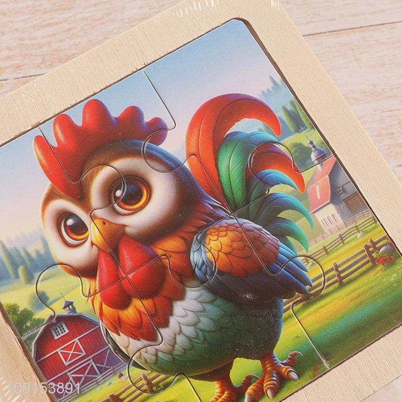 Best selling animal series wooden puzzle toys jigsaw toys for children