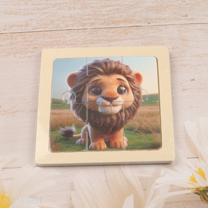 Hot sale lion pattern wooden puzzle toys jigsaw toys for children