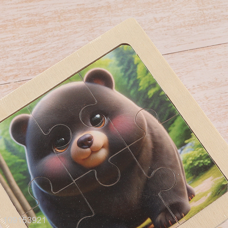 Most popular bear series wooden puzzle toys jigsaw toys for children