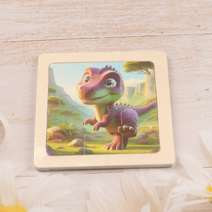 Top selling dinosaur series children wooden puzzle toys jigsaw toys