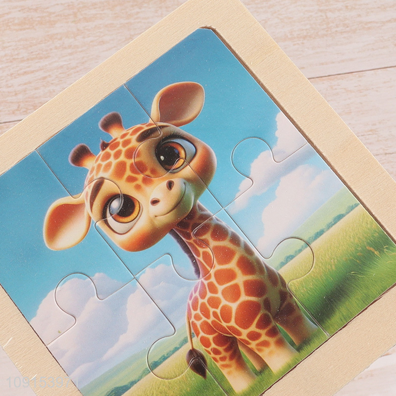 Good selling giraffe pattern children wooden puzzle toys jigsaw toys wholesale