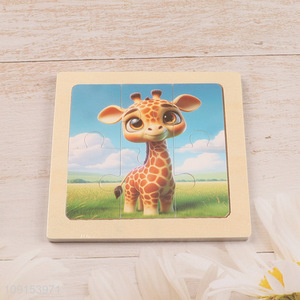 Good selling giraffe pattern children wooden puzzle toys jigsaw toys wholesale