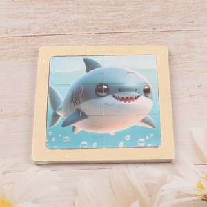 Top products shark pattern wooden puzzle toys jigsaw toys for children
