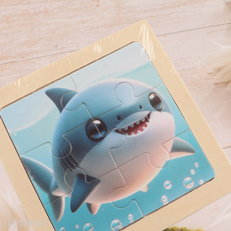 Top products shark pattern wooden puzzle toys jigsaw toys for children