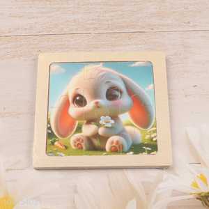 China products rabbit pattern wooden puzzle toys jigsaw toys for sale