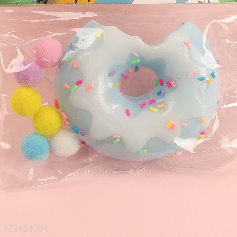 Top selling donut shape cartoon tpr squeeze toy for kids adult