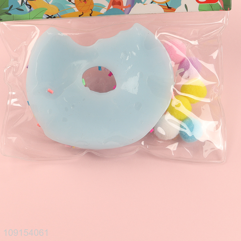 Top selling donut shape cartoon tpr squeeze toy for kids adult