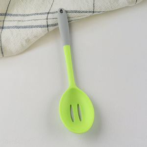 New Product Non-Stick Heat Resistant Silicone Slotted Cooking Spoon Mixing Spoon