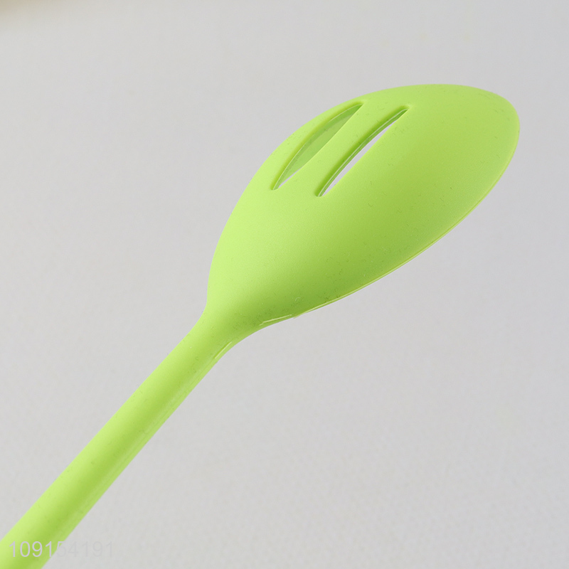 New Product Non-Stick Heat Resistant Silicone Slotted Cooking Spoon Mixing Spoon