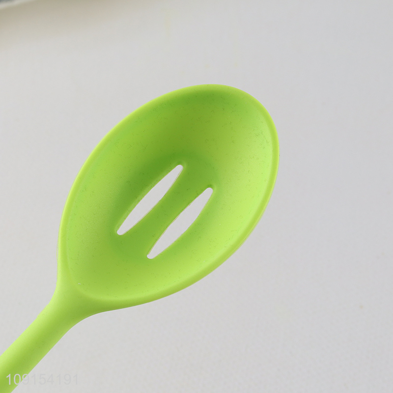 New Product Non-Stick Heat Resistant Silicone Slotted Cooking Spoon Mixing Spoon