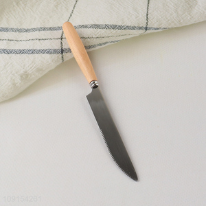 Good Quality Stainless Steel Dinner Knife Steak Knife with Wooden Handle