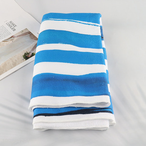 New Product Super Absorbent Quick Drying Microfiber Striped Beach Towel