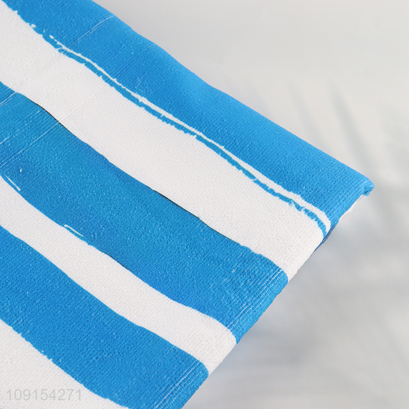 New Product Super Absorbent Quick Drying Microfiber Striped Beach Towel