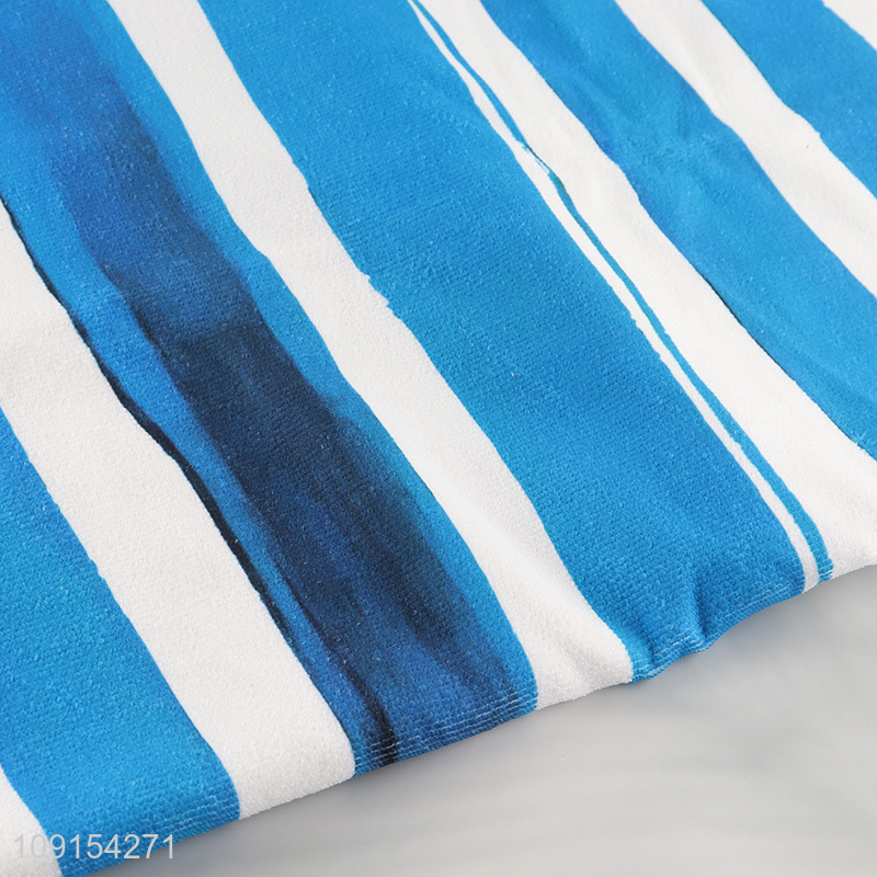 New Product Super Absorbent Quick Drying Microfiber Striped Beach Towel