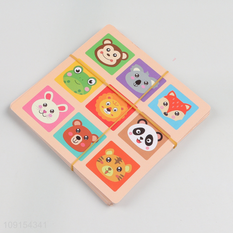 Most popular wooden animal series building blocks set for children