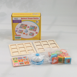 Most popular wooden animal series building blocks set for children