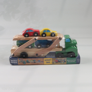 Wholesale From China Wooden Double Decker Truck Toy Car