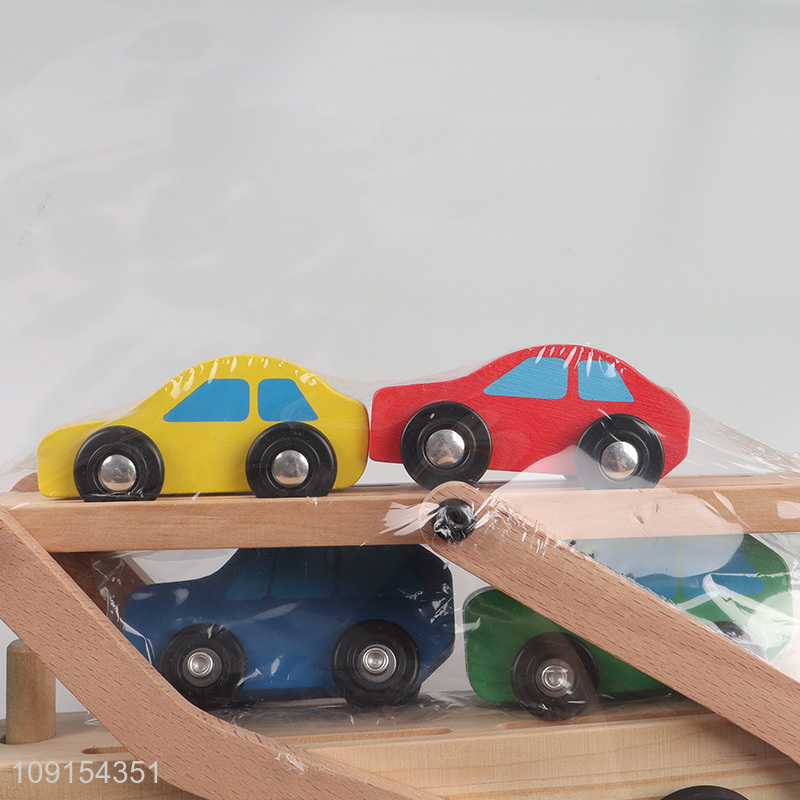 Wholesale From China Wooden Double Decker Truck Toy Car