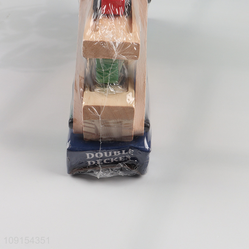 Wholesale From China Wooden Double Decker Truck Toy Car