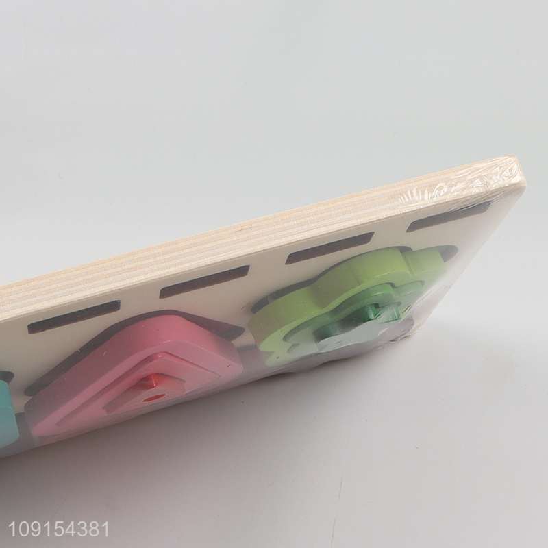 Best selling kids wooden stacked digital logarithmic board toys