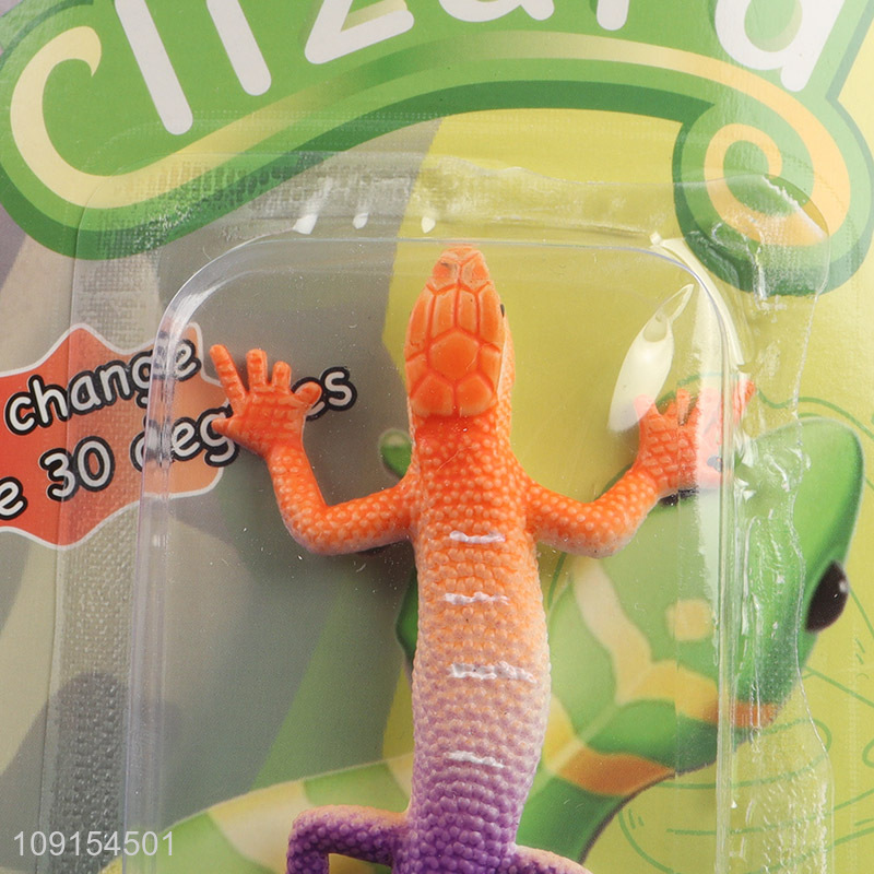 Low price kids thormostatic color changing lizard water growing toys