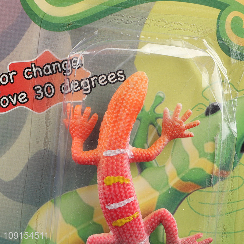 Hot selling thormostatic color changing lizard water growing toys