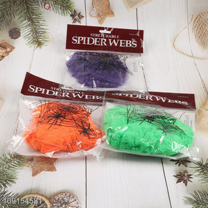 China products Halloween party decoration stretchable spider web for sale