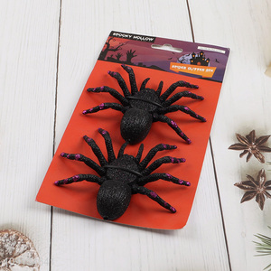 Good quality 2pcs Halloween decoration artificial spider for sale